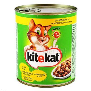 KiteKat Mancare pentru Pisici cu Pui in Sos