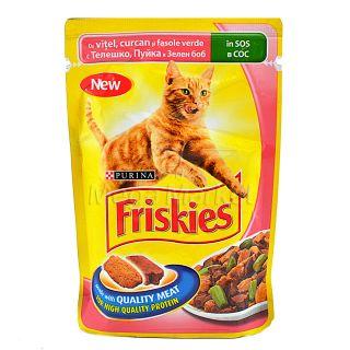 Friskies Hrana pentru Pisici cu Vitel 