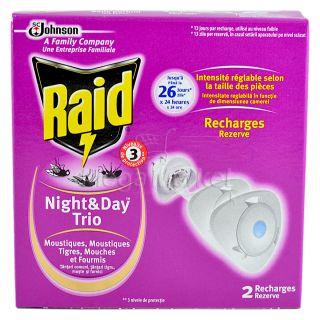Raid Night&Day Insecticid Rezerve pt Aparat Electric Impotriva Tantarilor si Mustelor