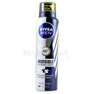 Nivea Men Invisible Deodorant Antiperspirant pentru Haine Negre si Albe