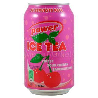 Power Ice Tea cu Extract de Ceai Negru si Suc de Cirese