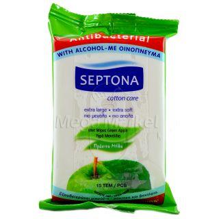 Septona Cotton Care Servetele Umede cu Miros de Mar Verde