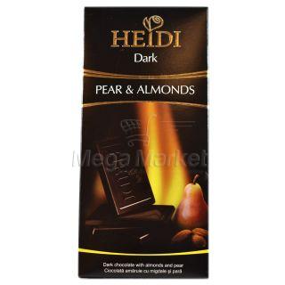 Heidi Dark Ciocolata Amaruie cu Bucati de Migdale Caramelizate si Granule cu Para