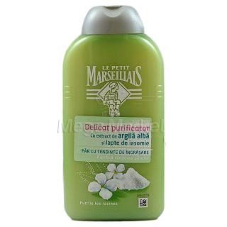 Marseilais Sampon Delicat Purificator cu Extract de Argila Alba si Lapte de Iasomie pentru Par Gras