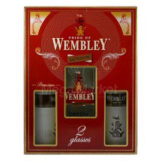 Wembley Dry Gin 40% Alc + 2 Pahare
