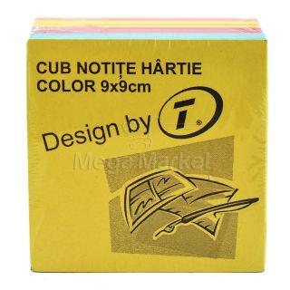 ROD Cub Hartie Color 9x9cm 500 coli