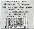 Idena Fineliner 0.4mm Albastru+Rosu+Negru